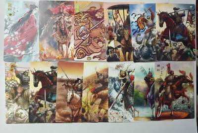 满赠PR！！龙虎卡牌-七八场（满200元包邮，无佣金，每周六结拍，欢迎送拍） - 普卡13张 青笺绘三国志 一套 (季汉五虎上将&曹魏五子良将&吕布&貂蝉&董卓)