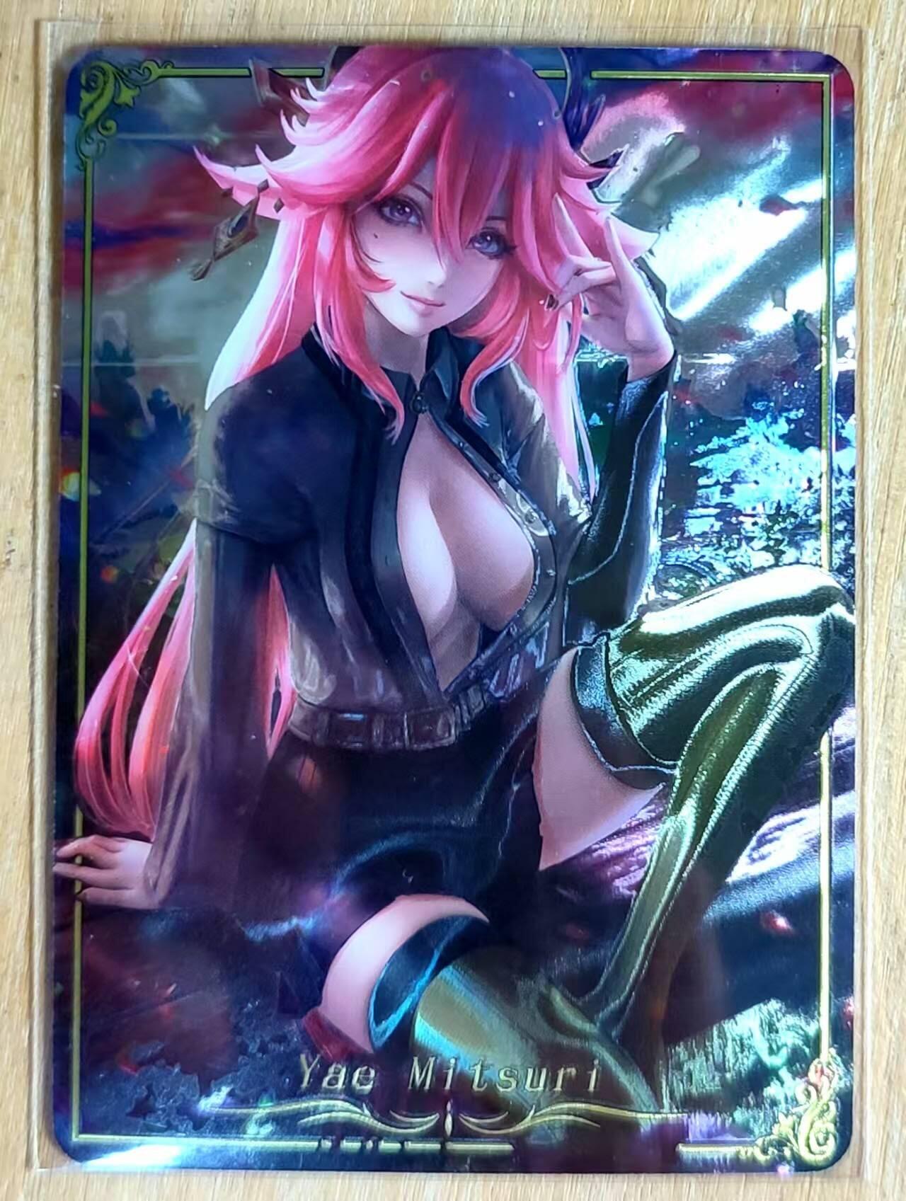 满赠PR！！龙虎卡牌-七八场（满200元包邮，无佣金，每周六结拍，欢迎送拍） 光刻 原神卡牌 八重神子