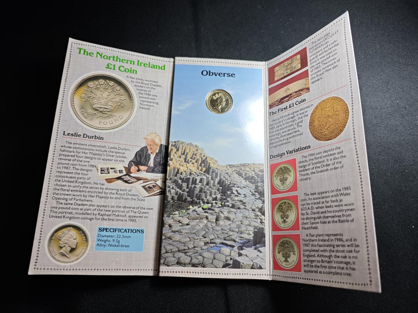 KK钱币收藏小铺   套币专场 2月预留时间 周末发货  1986英国精制1镑 卡册