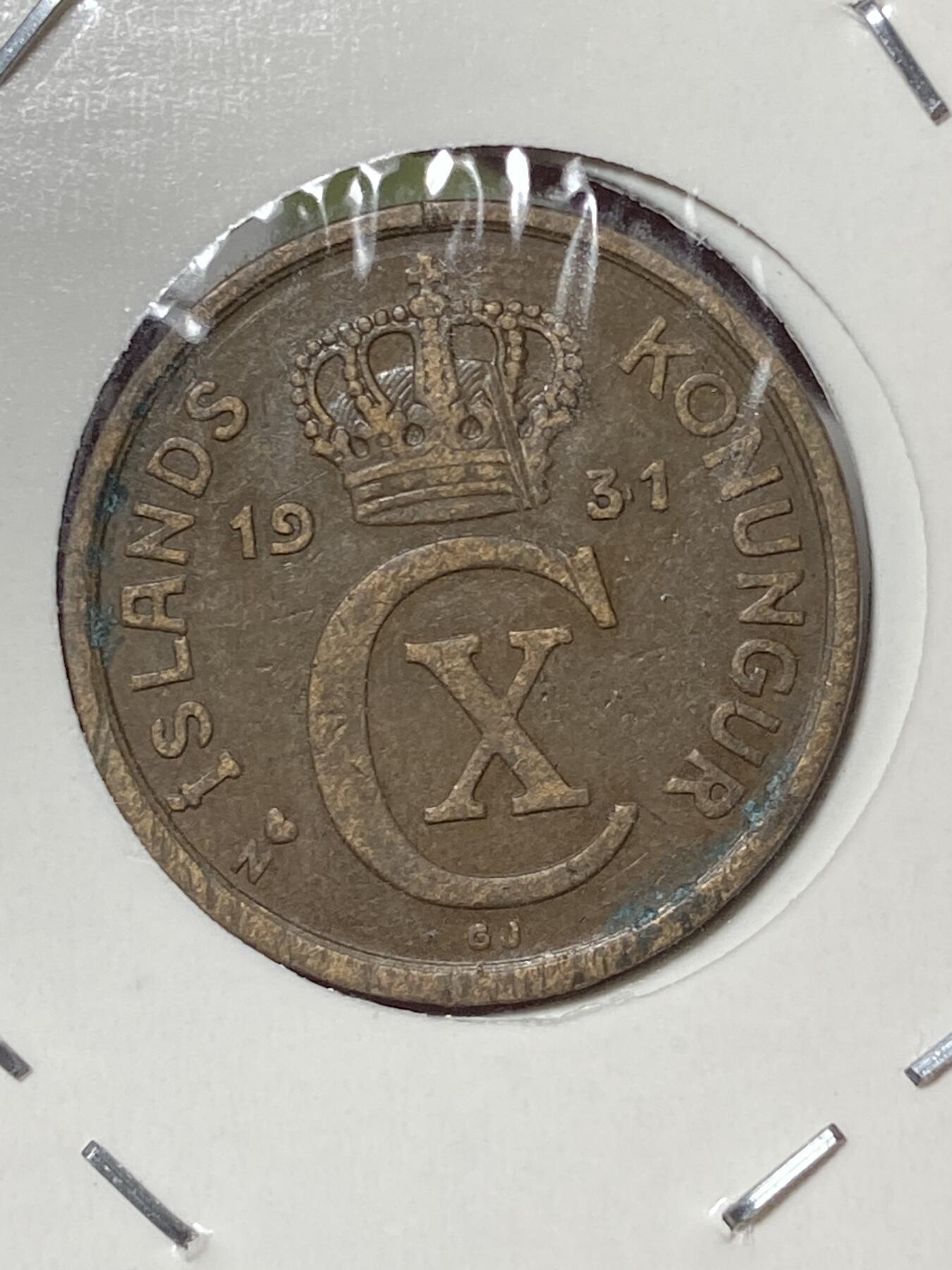 2026年第三十五场(总第二百零四场）外国精品纸夹币场(免佣金) 丹属冰岛王国🇮🇸1931年2奥拉(克里斯蒂安十世时期，N–GJ版)