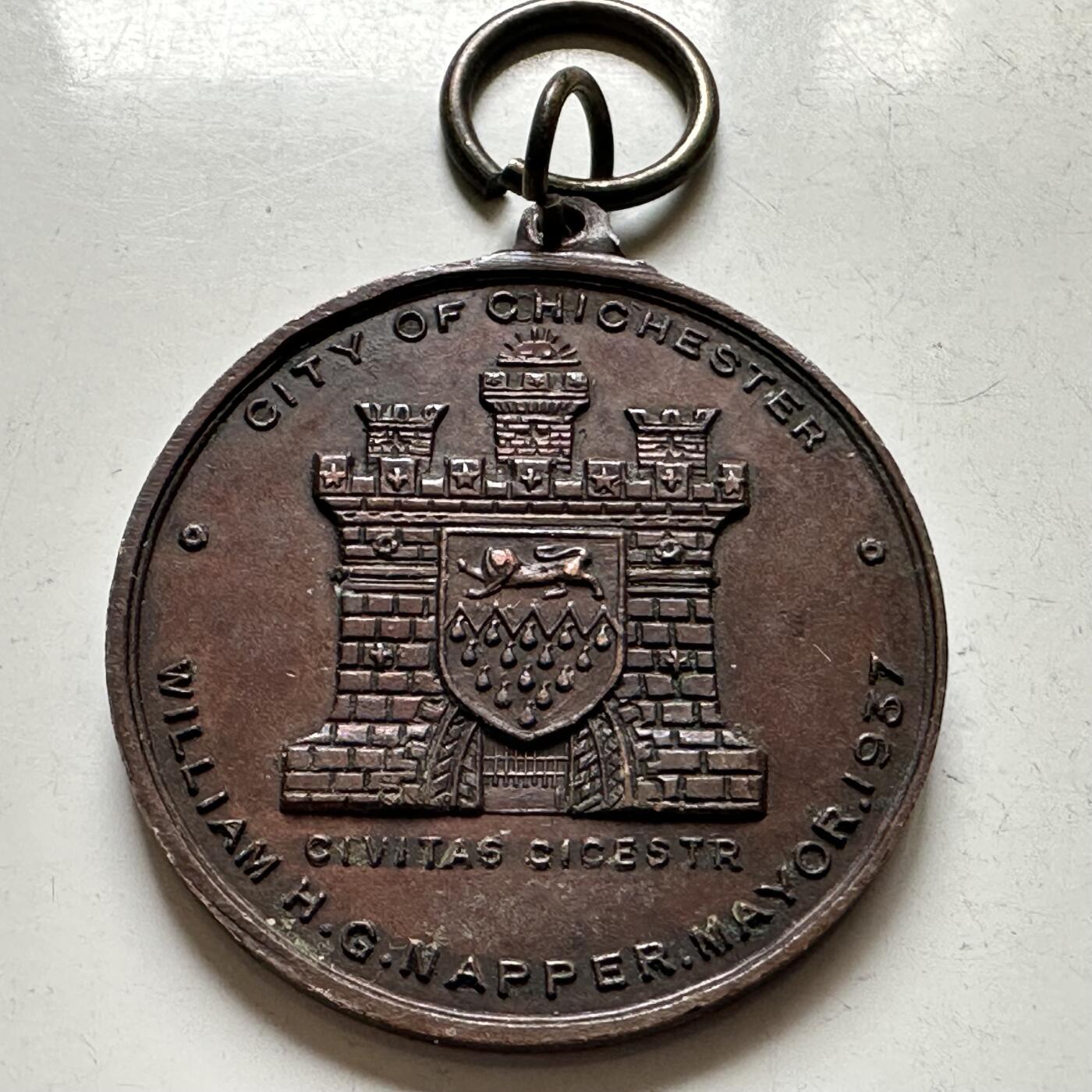 🌹外币初藏🌹🐯2026年第28场   每周二四六晚8️⃣点 接代拍 英国1937年乔治六世 奇切斯特市加冕纪念章31.6mm