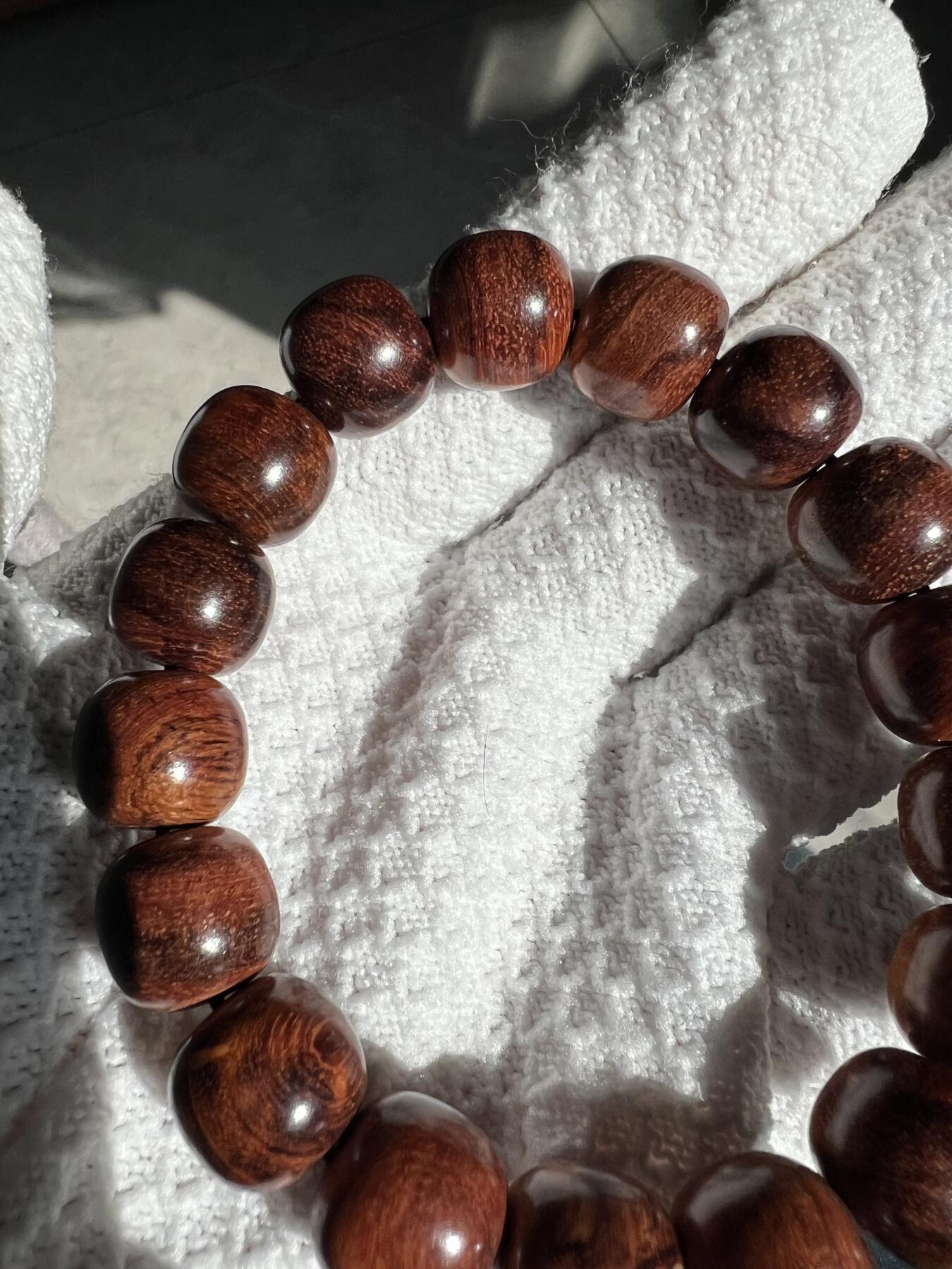 零元拍：海南黄花梨老型珠手串：11.5/10MM