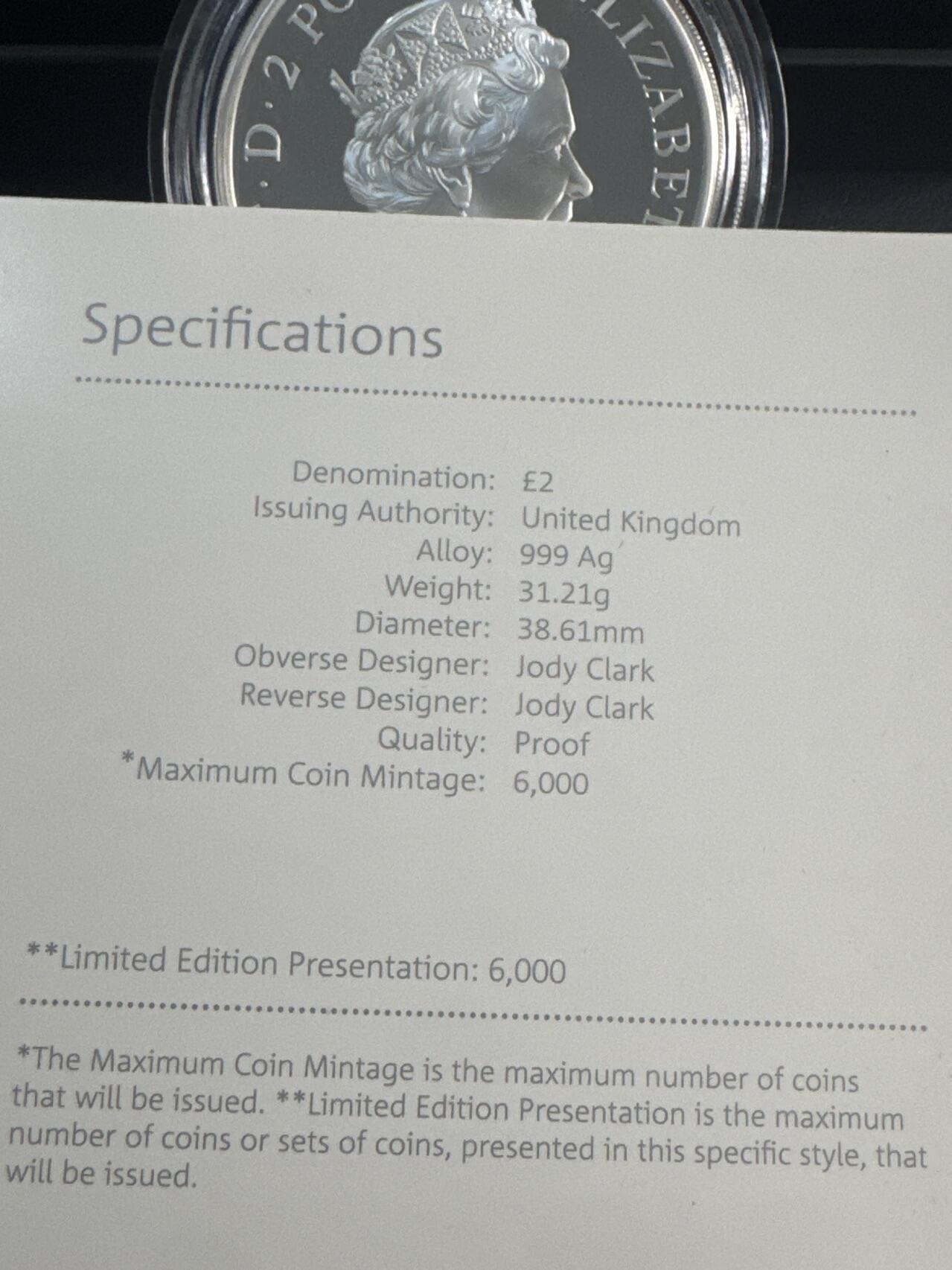 ❤️【币观天下】❤️ 第344期钱币秒杀拍卖场- 2026.3.6周五晚上6点半场 长期征集拍品  英国2018年女王神兽系 威尔士红龙1盎司精制银币(999银) 盒证齐全