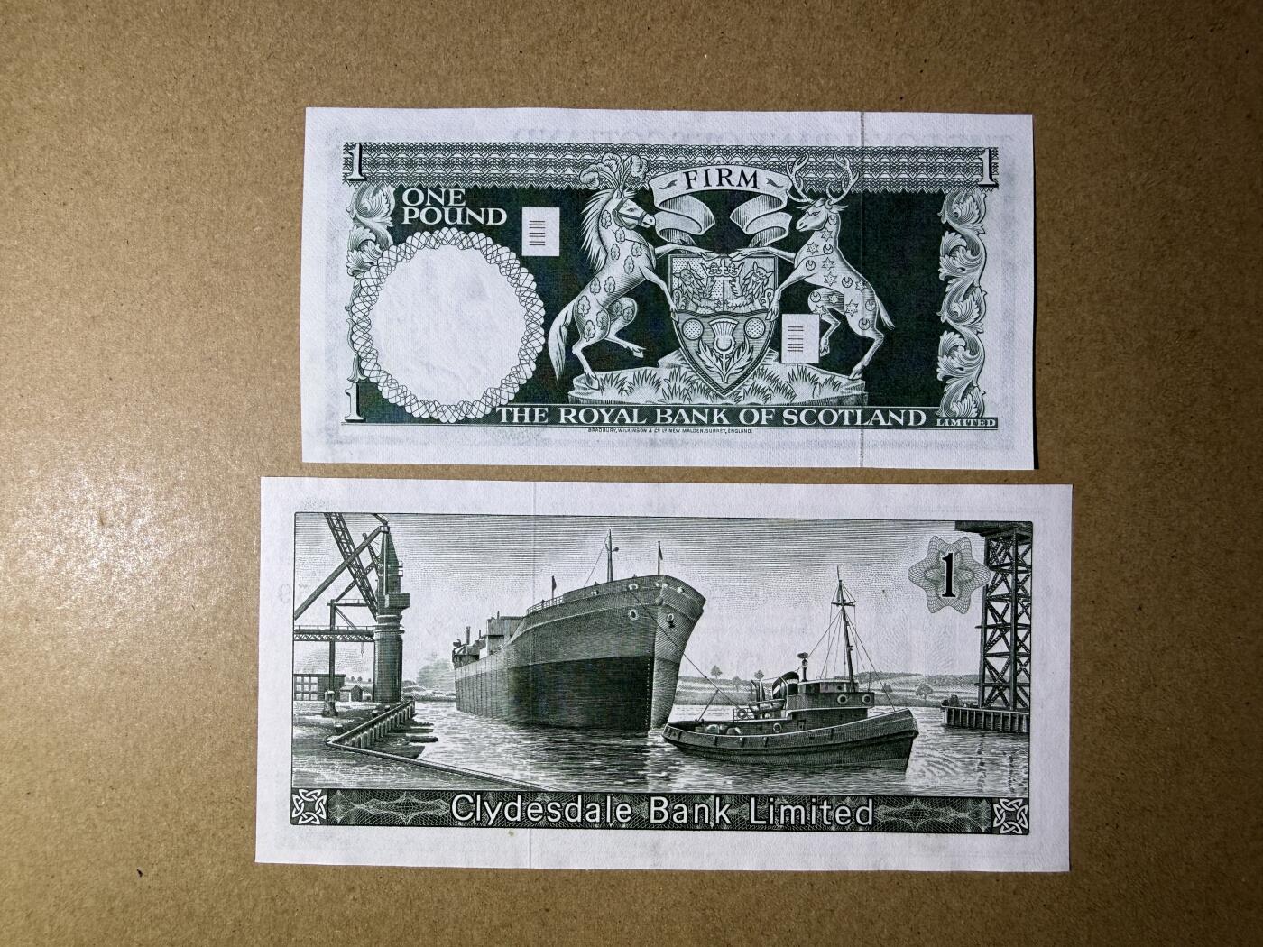 《艾美收藏》第236期-3.15周日外币畅拍 苏格兰1镑2张 AU-UNC 60年代不同银行老版本 全程无4