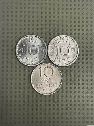 2026年第33场各国散币拍卖（总第183场） - 瑞典10欧尔3枚