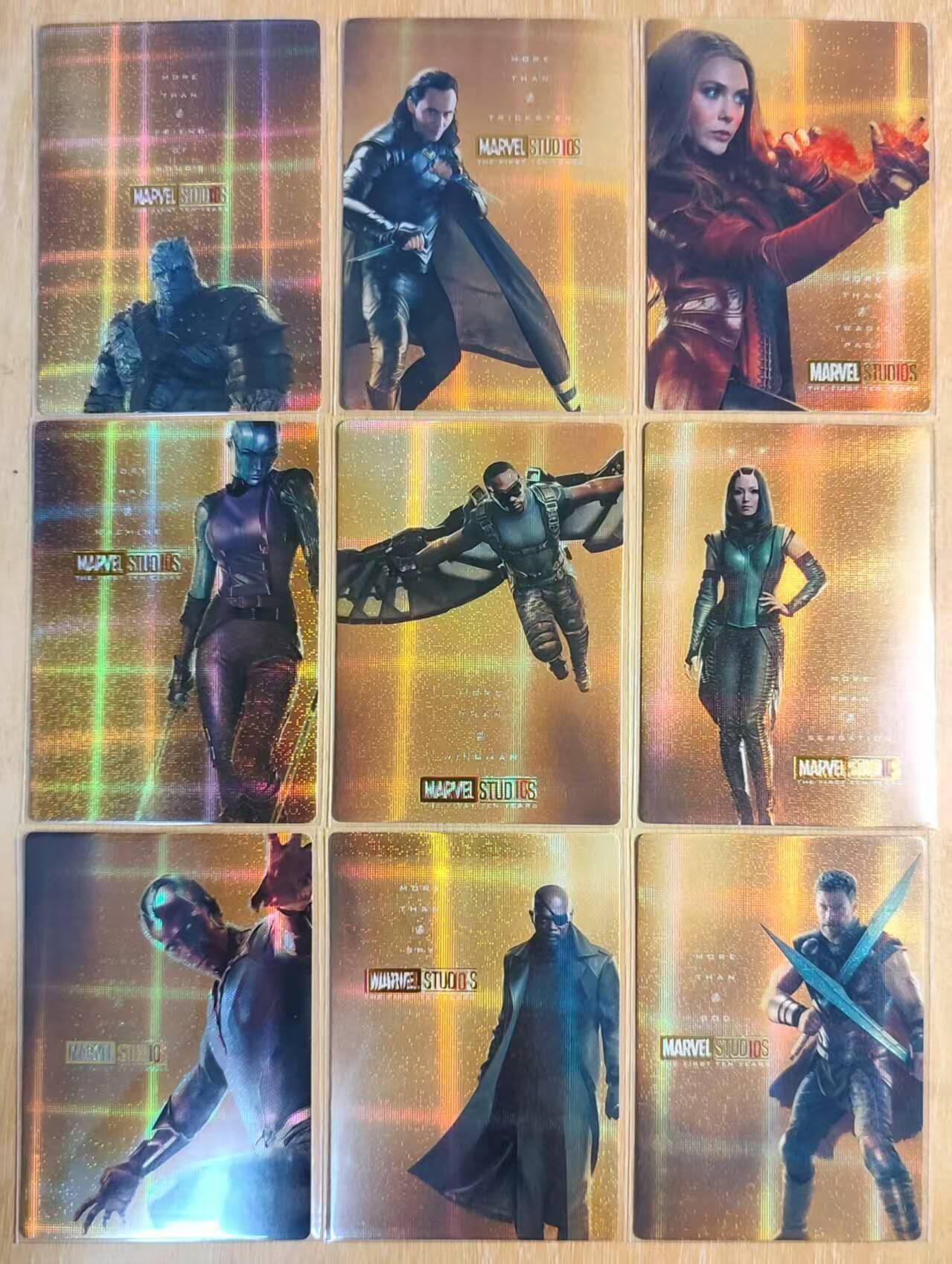 满赠PR！！龙虎卡牌-七八场（满200元包邮，无佣金，每周六结拍，欢迎送拍） 纱布闪9张 美漫卡牌 漫威工作室10周年纪念套卡 上部