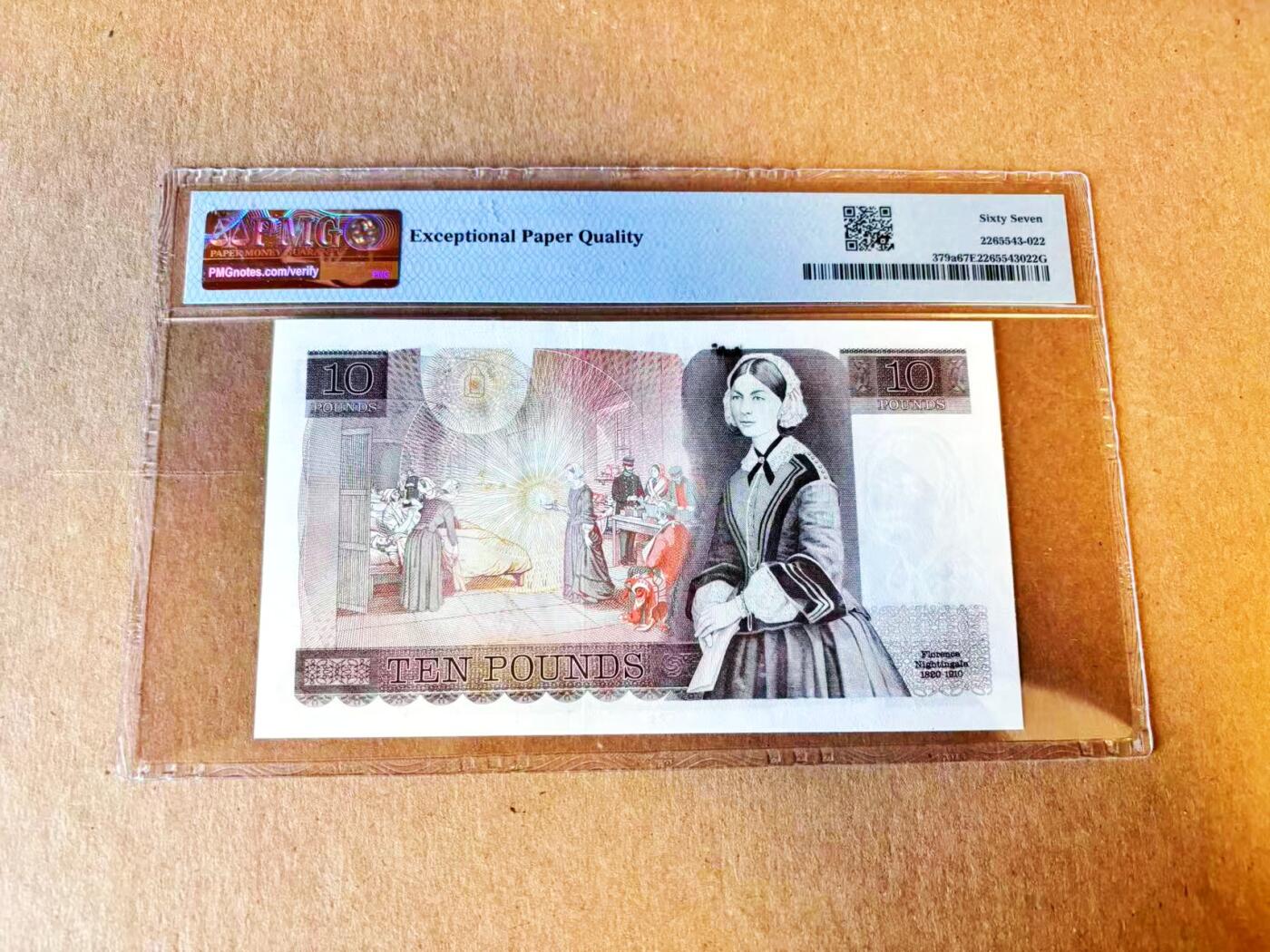 【Blue Auction】世界纸币精拍第794期——18级TOP拍卖/信誉/品质/专业/高效💫 【a版无47】英国 1975-80年10镑  PMG67EPQ 