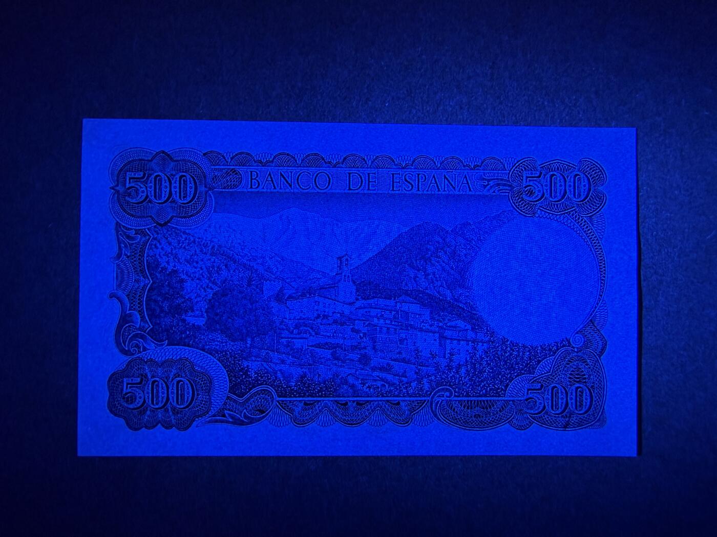 《艾美收藏》第236期-3.15周日外币畅拍 西班牙500比塞塔 UNC 1971年 西班牙诗人维达格尔 无47双尾