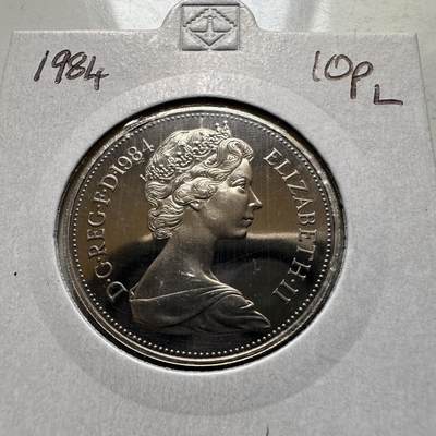 🌹外币初藏🌹🐯2026年第28场   每周二四六晚8️⃣点 接代拍 - 英国1984年10便士 精制币