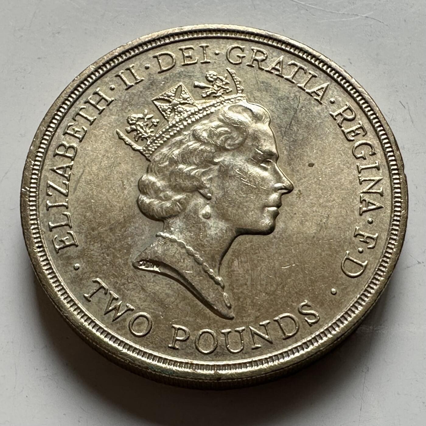 🌹外币初藏🌹🐯2026年第28场   每周二四六晚8️⃣点 接代拍 英国1989年两英镑纪念币