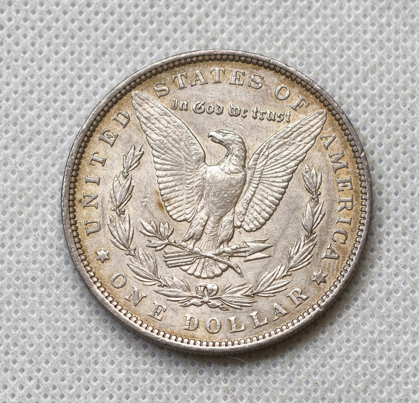 甄臻铺-世界币章拍卖（第54期），3月28日甄品场拍品征集中，送拍享返佣金等优惠多多 1896  摩根银币，细节见图