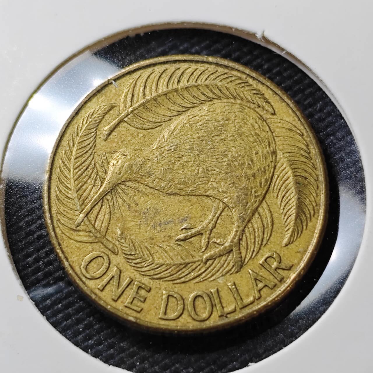 KK钱币收藏小铺   第405期 2月预留时间 周末发货 1990新西兰1元 