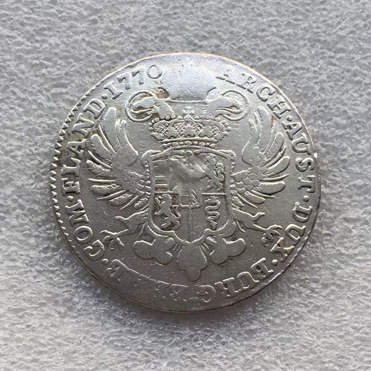 世界钱币专场拍卖 每周二开拍 1770年奥属尼德兰四皇冠1泰勒银币