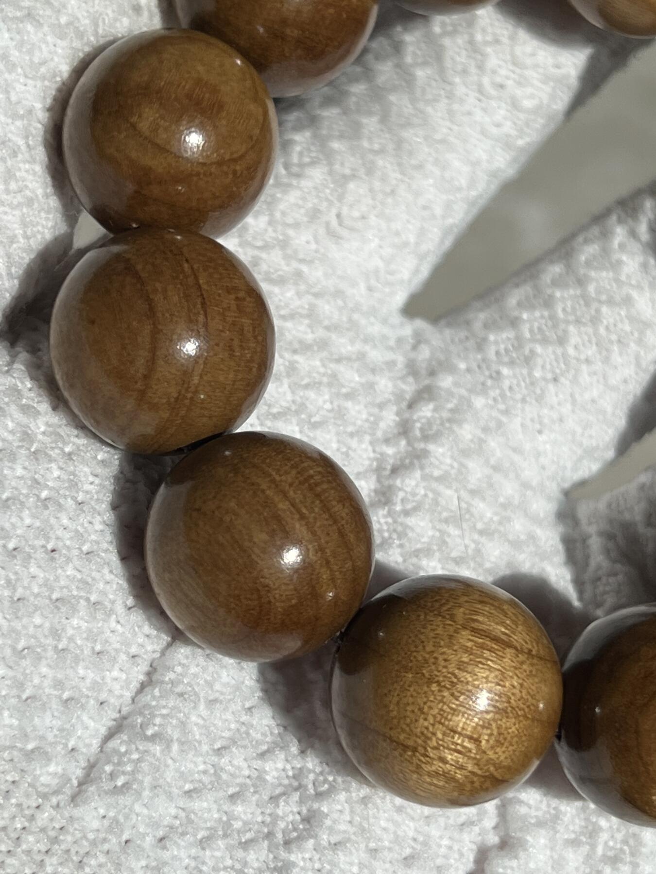 零元拍：金丝楠圆珠珠手串，20MM 金丝满满，满手留香