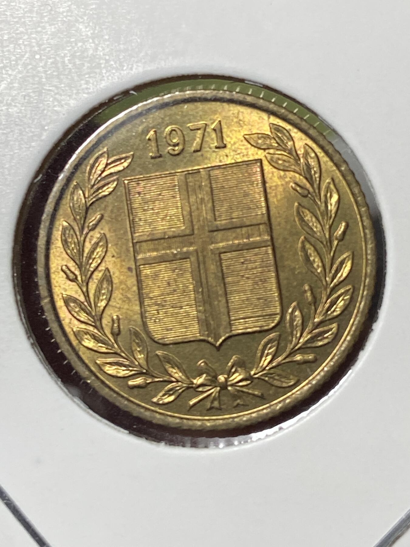 2026年第三十五场(总第二百零四场）外国精品纸夹币场(免佣金) 带光好品–冰岛🇮🇸1971年50奥拉(共和国时期第一套)