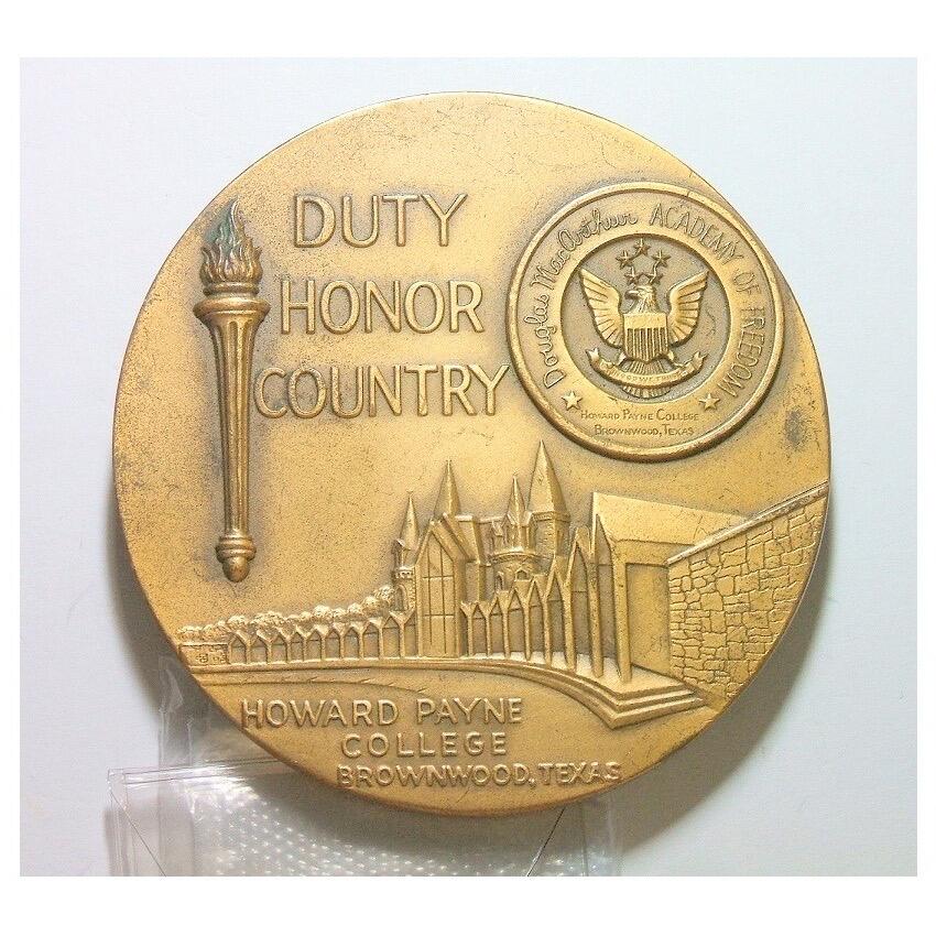 【艺术】美国艺术大章 二战英雄五星上将麦克阿瑟 高浮雕精制超大铜章 78MM 186克