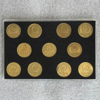      国徽精铜梅花伍角5角大全套库存硬币旧藏文玩艺术收藏 -      国徽精铜梅花伍角5角大全套库存硬币旧藏文玩艺术收藏