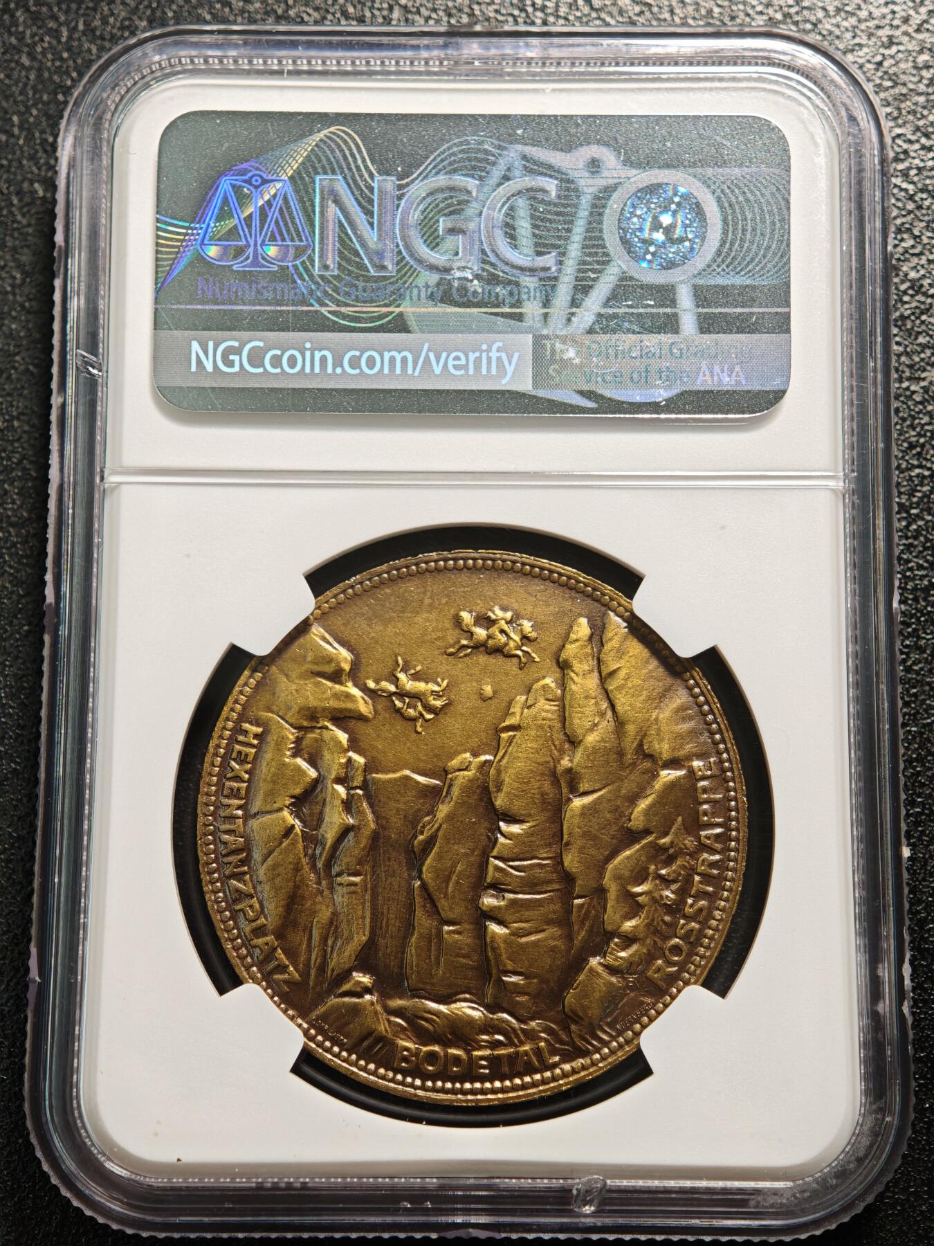 【德藏】世界币章拍卖第167期（拍品征集中~欢迎藏友联系） 德国哈尔茨沃坦双泰勒代用币铜章 NGC UNC 少见品种