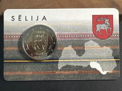 ❤️【币观天下】❤️ 第344期钱币秒杀拍卖场- 2026.3.6周五晚上6点半场 长期征集拍品  - 拉脱维亚 2025年 历史文化分区Selija 2欧元官方卡币