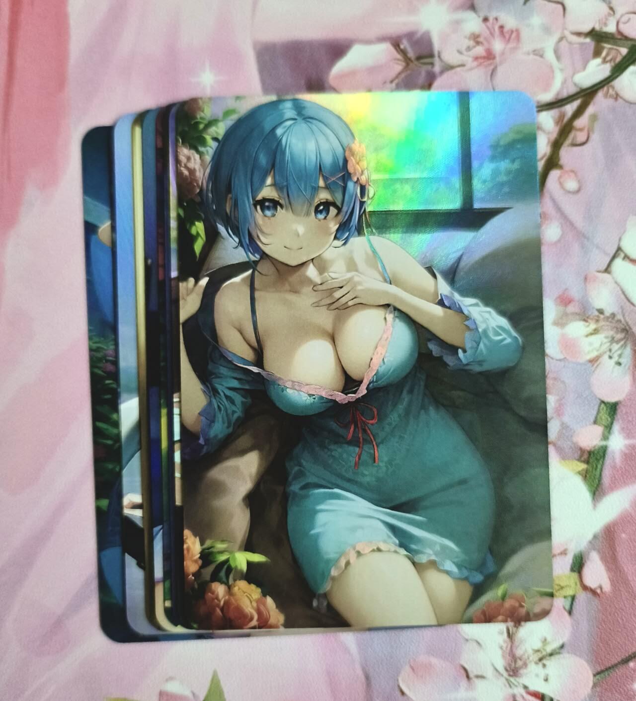 满赠PR！！龙虎卡牌-七八场（满200元包邮，无佣金，每周六结拍，欢迎送拍） 彩闪9张 补丁 异世界女主蕾姆 专辑