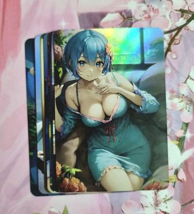 满赠PR！！龙虎卡牌-七八场（满200元包邮，无佣金，每周六结拍，欢迎送拍） - 彩闪9张 补丁 异世界女主蕾姆 专辑