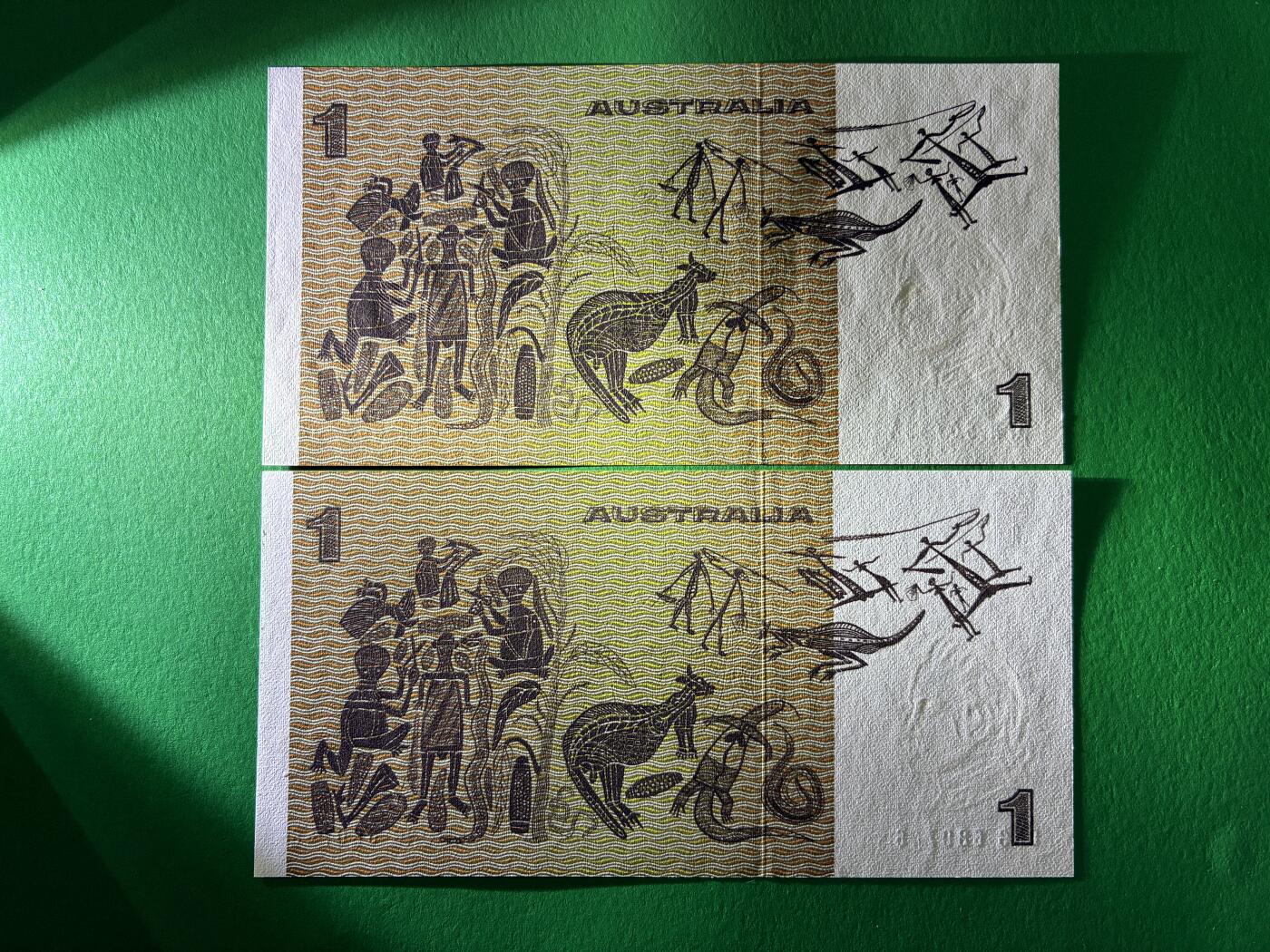 咖啡豆•收藏 2026年Mar_18th世界各国纸币拍卖 4枚 澳大利亚 1983年 1元 全新UNC 外国纸币