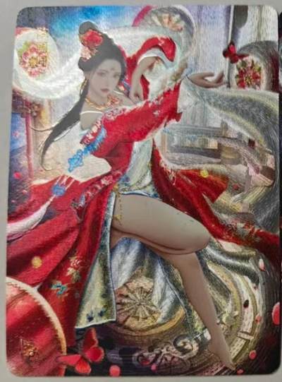 满赠PR！！龙虎卡牌-七八场（满200元包邮，无佣金，每周六结拍，欢迎送拍） - 粗闪2张 燎原焱卡 灰与十大名J上部 - 陈圆圆 二渐变