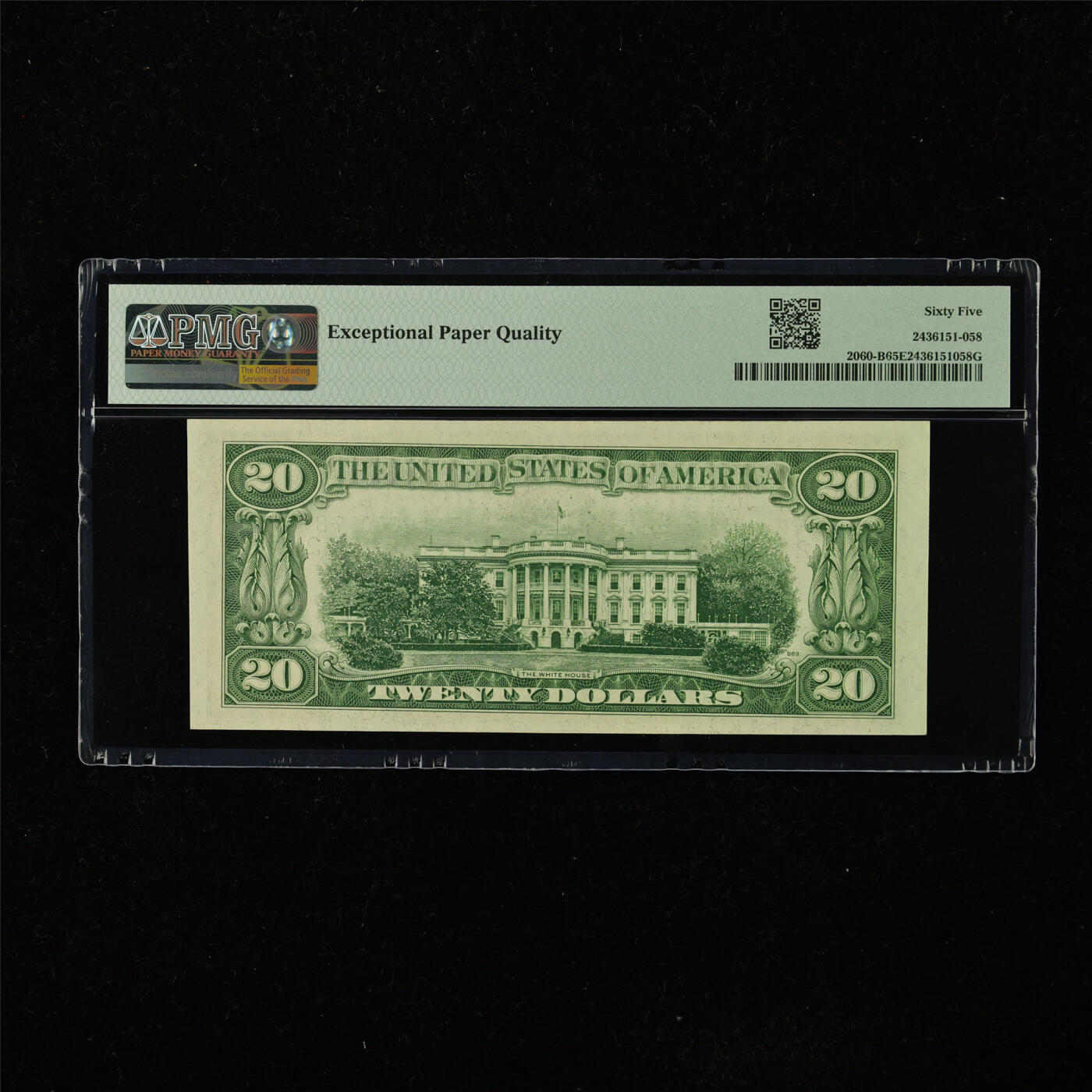 【亘邦集藏】第222期拍卖 1950年 美国20美元 PMG 65EPQ B34608037B