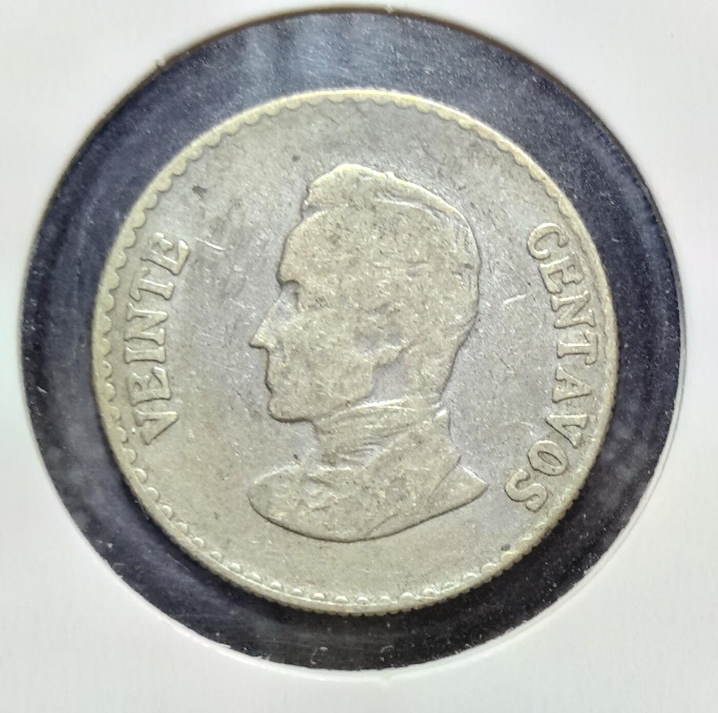 外国优质老铜币银币苏联纪念章，每周六晚九点倒数截拍，满百包邮可寄存，持续收拍 哥伦比亚1953年20分银币，仅发行2年。正面为解放者玻利瓦尔头像，背面是哥伦比亚国徽，见证了哥伦比亚共和国时期的货币体系，是兼具历史与收藏价值的流通币。