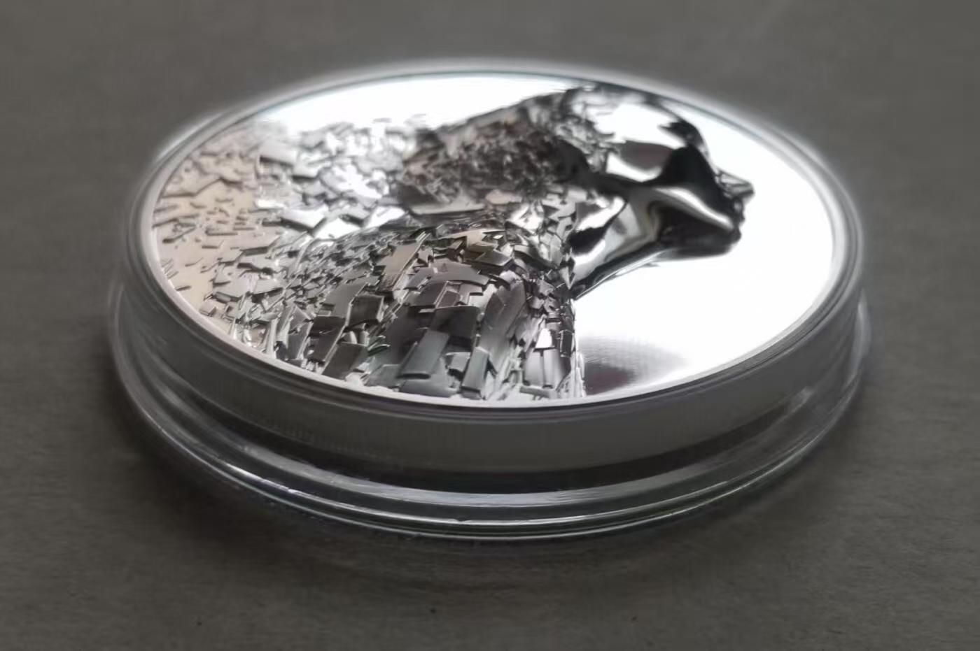 ❤️【币观天下】❤️ 第344期钱币秒杀拍卖场- 2026.3.6周五晚上6点半场 长期征集拍品   库克2021年银爆系列女神雕像大银币，999银3盎司，直径50毫米发行999枚，带证书包装。Smartminting超高浮雕专利工艺，首次采用双面精制镜面效果，包括浮雕部分，系列第一枚。