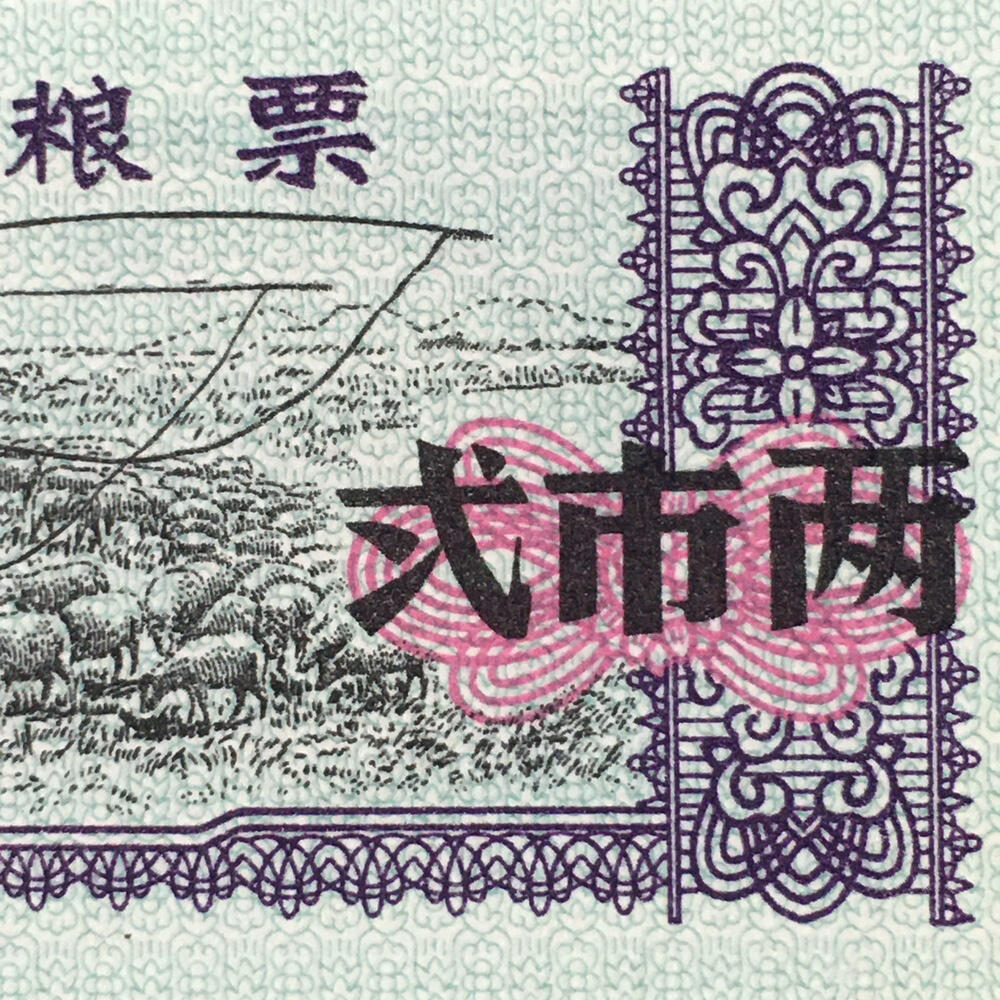         1974年甘肃省粮票贰市两人物粮票全新品相未流通原版真品如图供应票证旧藏文玩艺术收藏