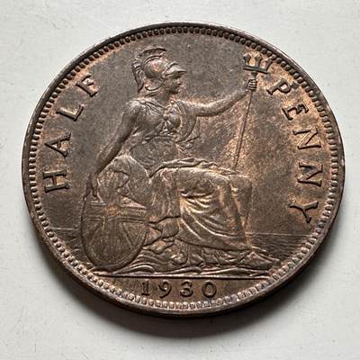 🌹外币初藏🌹🐯2026年第28场   每周二四六晚8️⃣点 接代拍 - 英国1930年乔治五世半便士