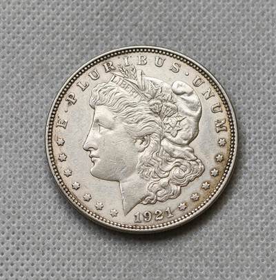 甄臻铺-世界币章拍卖（第54期），3月28日甄品场拍品征集中，送拍享返佣金等优惠多多 - 1921  摩根银币，细节见图