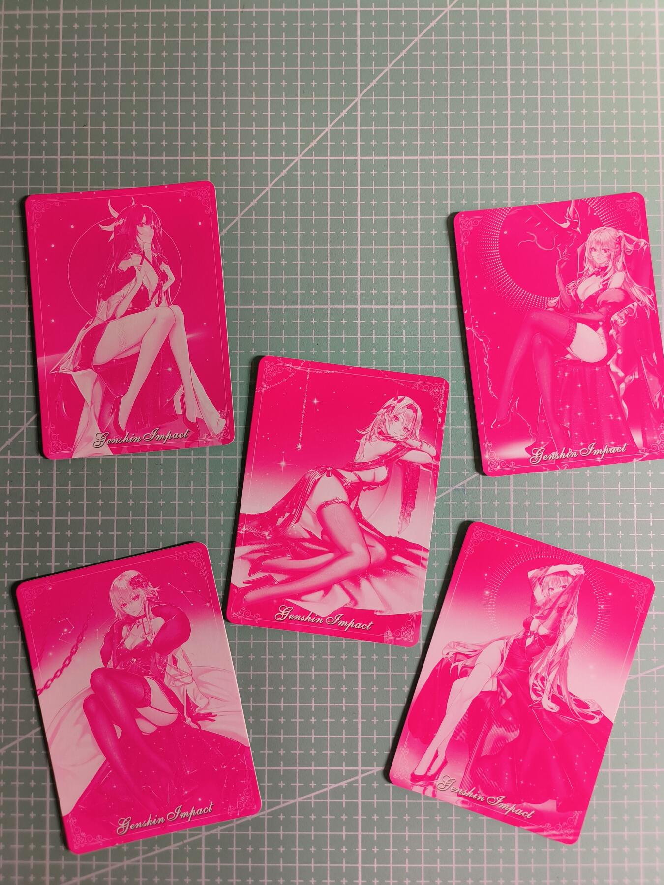 C先生卡牌 第24期  零抽层收拍品，送拍加微私聊 【彩闪】游戏《原神》5张