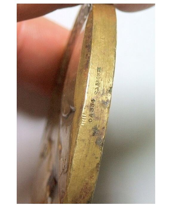 【艺术】德国占维希法国艺术大章1941年 贝当元帅当总理 高浮雕精制超大铜章 68MM 148克