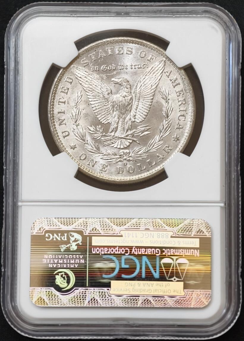 甄臻铺-世界币章拍卖（第54期），3月28日甄品场拍品征集中，送拍享返佣金等优惠多多 NGC-MS64 1883年O版美国摩根，少见年份