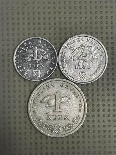 2026年第33场各国散币拍卖（总第183场） - 克罗地亚3枚