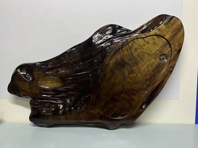 零元拍：金丝楠阴沉木凤尾茶盘 金丝花纹爆满金光闪闪。尺寸约：83/43/3.7CM。 - 零元拍：金丝楠阴沉木凤尾茶盘 金丝花纹爆满金光闪闪。尺寸约：83/43/3.7CM。