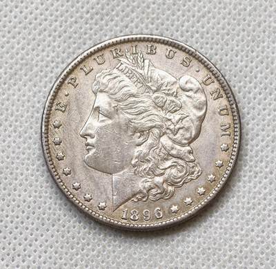 甄臻铺-世界币章拍卖（第54期），3月28日甄品场拍品征集中，送拍享返佣金等优惠多多 - 1896  摩根银币，细节见图