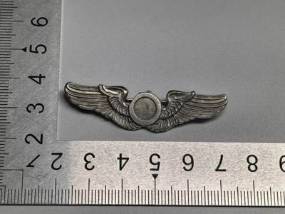 小驴勋章奖章收藏3月14日周六晚六点拍卖（珍爱和平，收藏战争，铭记历史，勿忘国耻，忠党爱国。有偿代拍，送拍规则在简介最后，参拍须阅读规则后再参拍，关系到运费包装发货时效真假辨别等关键信息，拍卖时不再发原图，看大图店主微信码在拍卖店铺介绍里） - 美国陆军航空兵空中观察员技能章    2英寸    二战时期横针版     梅耶厂