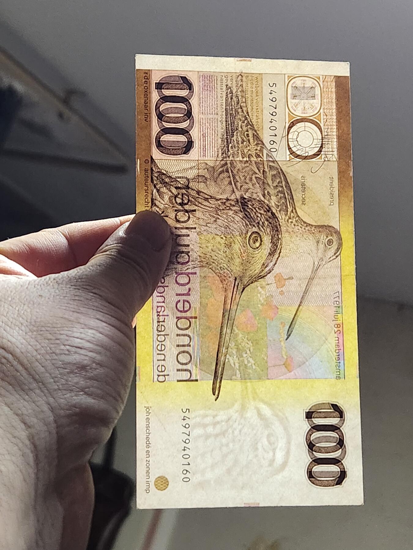 3月13号晚上8点 外国纸币自动截拍第37场 荷兰100极美品近新