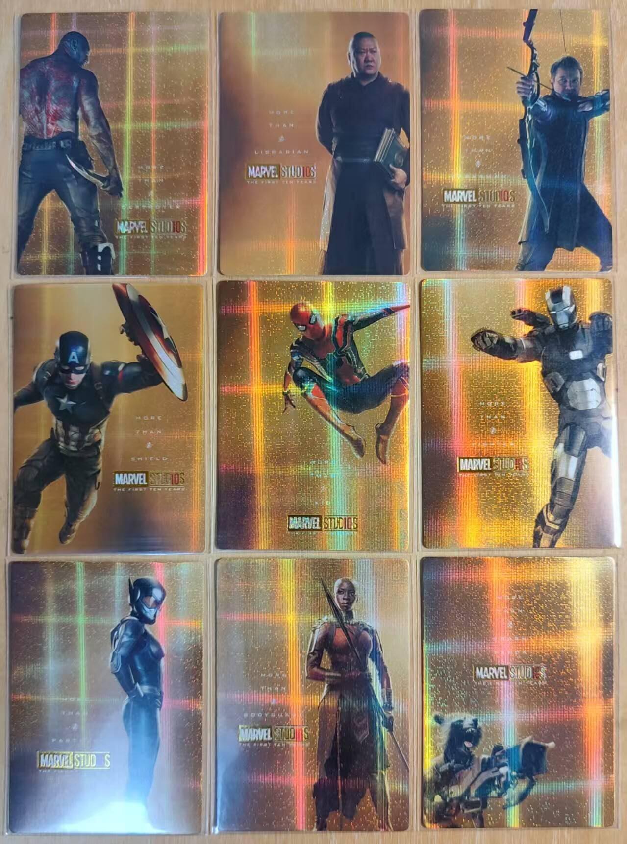 满赠PR！！龙虎卡牌-七八场（满200元包邮，无佣金，每周六结拍，欢迎送拍） 纱布闪9张 美漫卡牌 漫威工作室10周年纪念套卡 中部