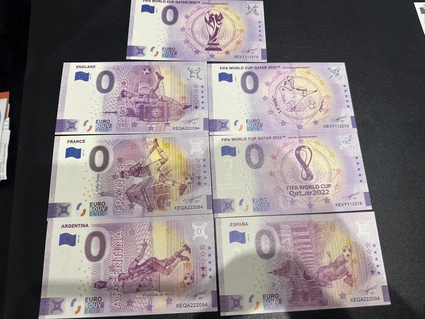 《外钞收藏家》第六百一十七期（精选场）（长期征集拍品、欢迎藏友们联系合作） 零欧元 7张一起 全新UNC