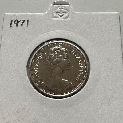 🌹外币初藏🌹🐯2026年第28场   每周二四六晚8️⃣点 接代拍 - 英国1971年五便士 精制币