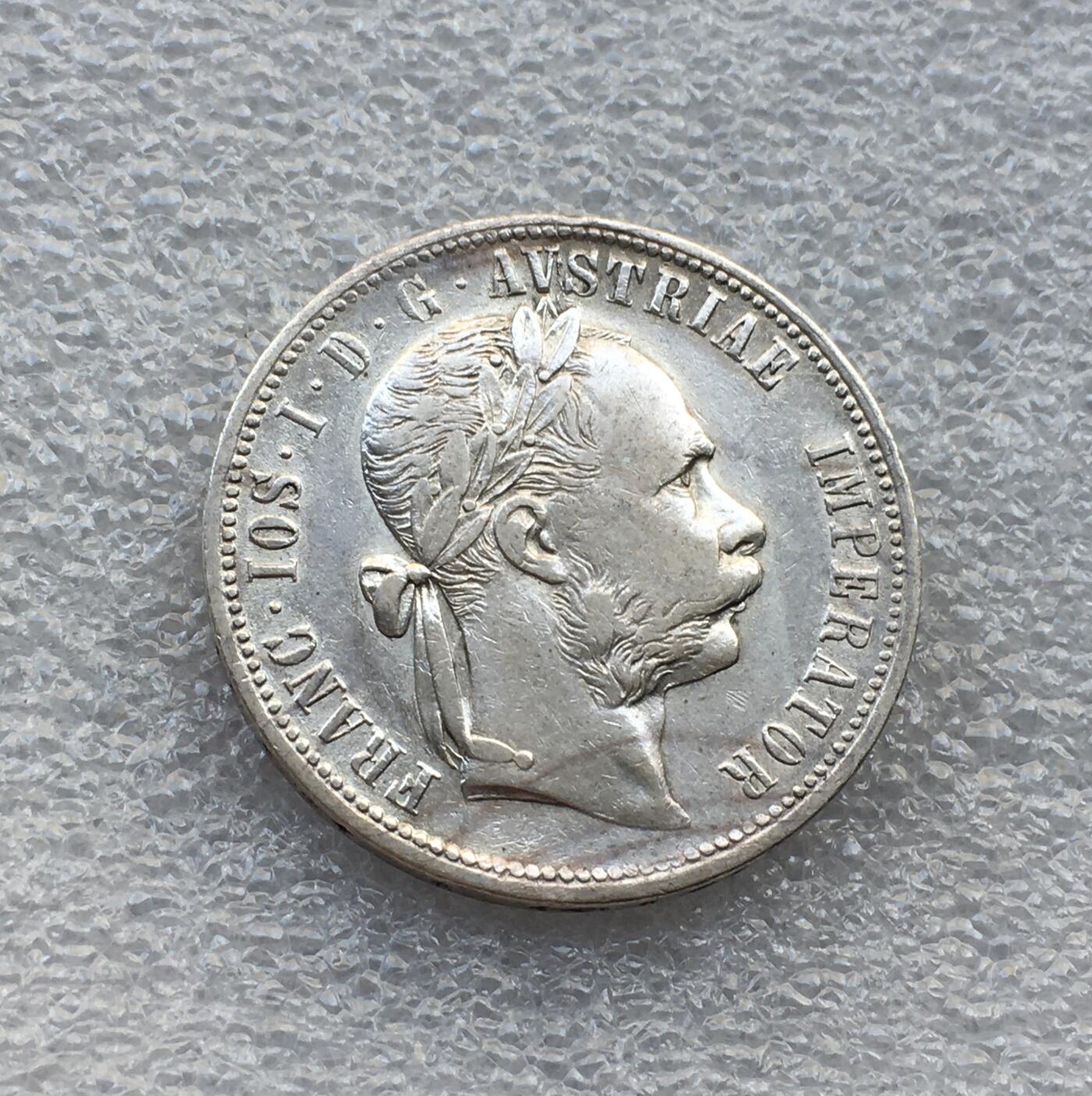 世界钱币专场拍卖 每周二开拍 1879年奥地利弗朗茨约瑟夫双头鹰1福林银币