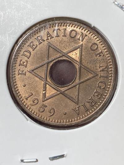 2026年第三十五场(总第二百零四场）外国精品纸夹币场(免佣金) - 原光好品–英属尼日利亚1959单年分1/2便士