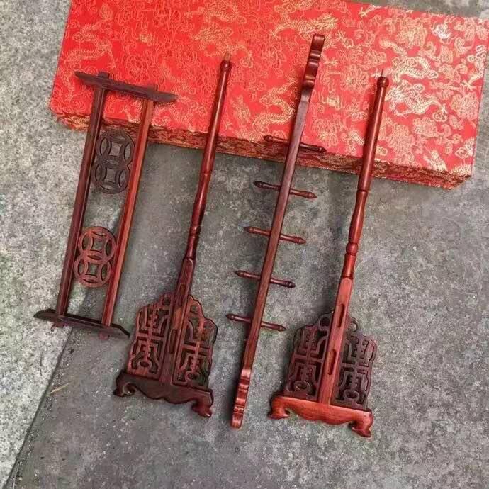 红酸枝龙头笔架