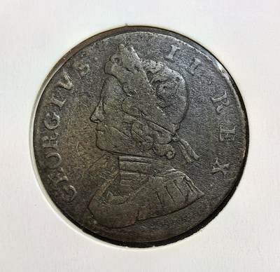 外国优质老铜币银币苏联纪念章，每周六晚九点倒数截拍，满百包邮可寄存，持续收拍 - 英国乔治二世1731年半便士直径28mm，属英国汉诺威王朝时期。正面为乔治二世侧面像，背面是手持橄榄枝与权杖的不列颠尼亚女神，见证当时英国君主制与殖民扩张时代的历史。