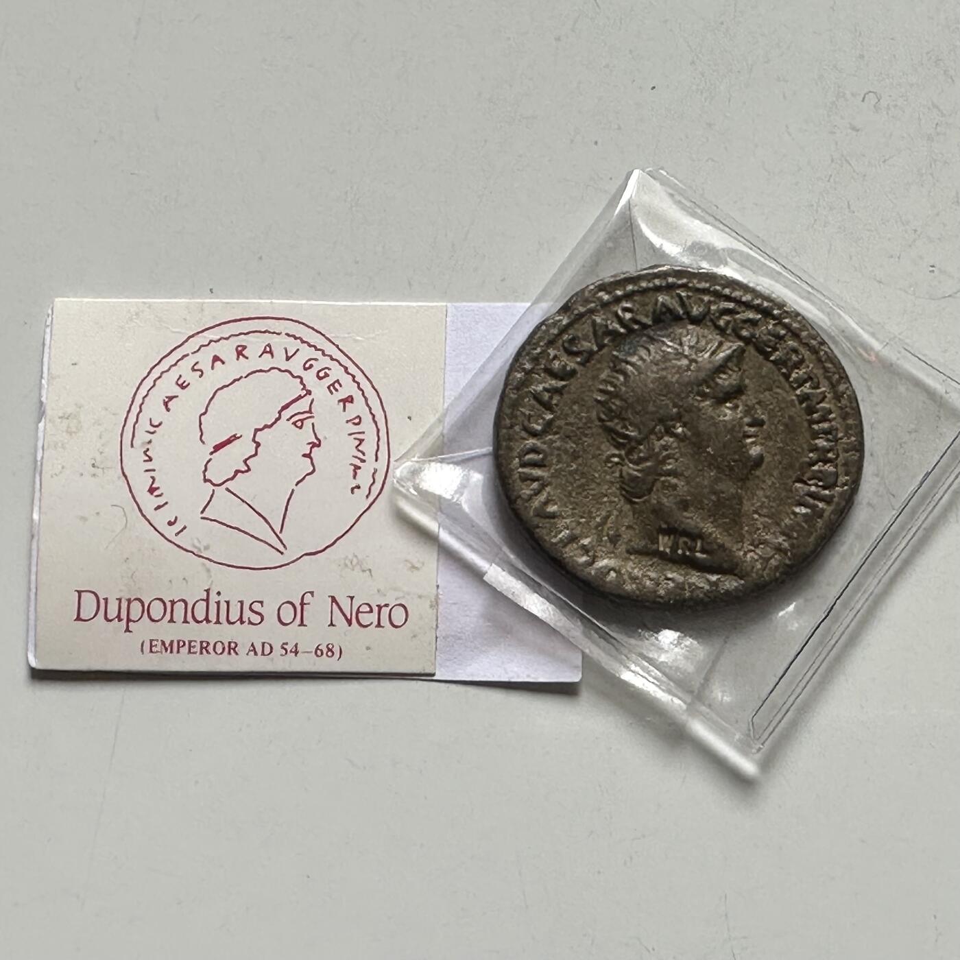 🌹外币初藏🌹🐯2026年第28场   每周二四六晚8️⃣点 接代拍 罗马帝国公元65年尼禄杜蓬迪乌斯铜币 复刻币