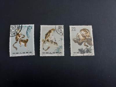 博彦收藏  TM 3月18日 8点邮票专场 全场包邮 - 金丝猴盖销一套，有折印/纸张黏附等 中品